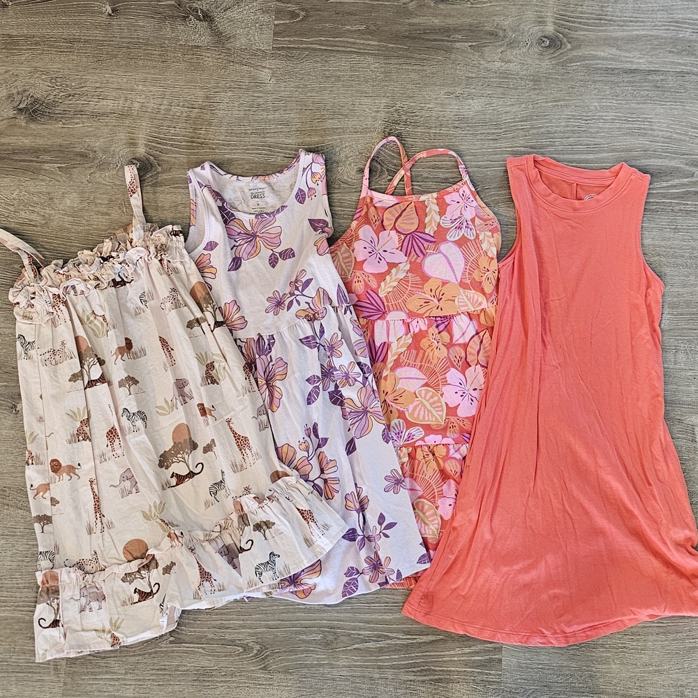 Floral and Coral Dress Set